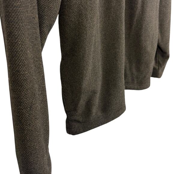 Orvis Sherpa Lined 1/4 Zip Long Sleeve Brown Pullover Sweater Sweatshirt sz L - Picture 2 of 16